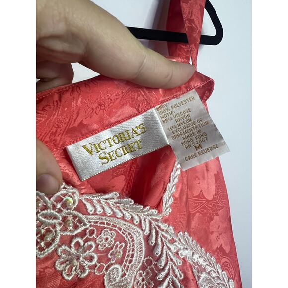 Vtg Victoria's Secret Gold Label Nightie Slip Dress Size Medium - Picture 3 of 4
